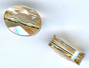 2 8x6mm Golden Shade Swarovski Mini Oval Beads