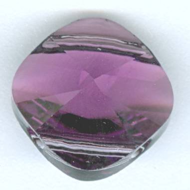 1 14mm Swarovski Amethyst Square Double Hole Bead