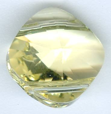 1 14mm Swarovski Jonquil Square Double Hole Bead