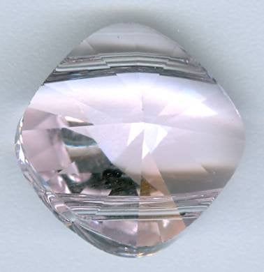 1 14mm Swarovski Rosaline Square Double Hole Bead