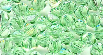 25 4mm Chrysolite Swarovski Bicone Beads