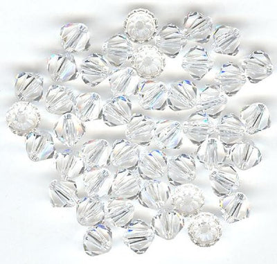 25, 5mm Crystal Swarovski Bicone Beads