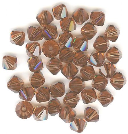 25 Smoked Topaz 5mm Bicone Swarovski