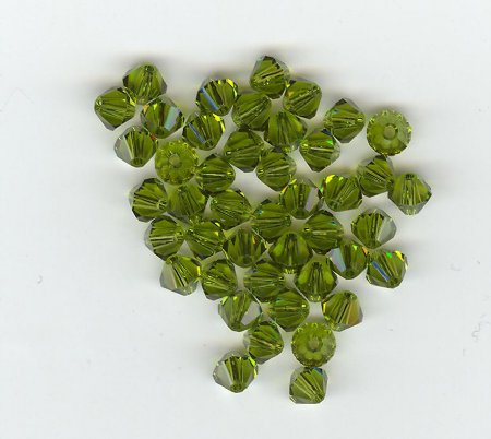 25 Olivine 5mm Bicone Swarovski
