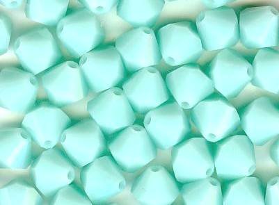 25 Mint Alabaster 6mm Bicone Swarovski