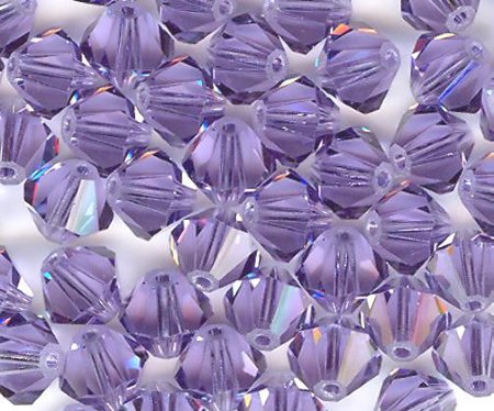 25 Tanzanite 6mm Bicone Swarovski