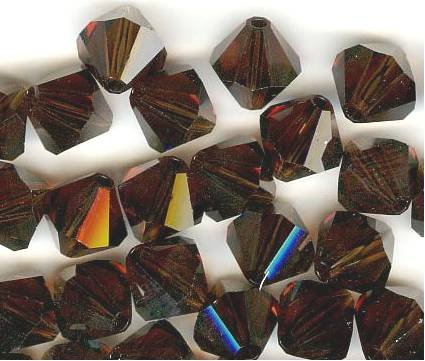 10 8mm Mocca Bicone Swarovski