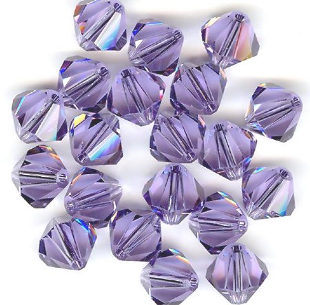 10 8mm Tanzanite Bicone Swarovski