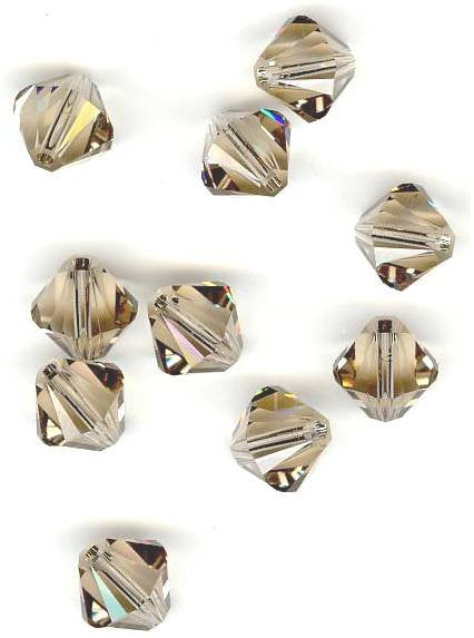 10 8mm Greige Swarovski Bicone Beads