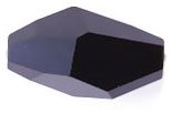 1 12x8mm Jet Swarovski Polygon Bead