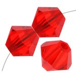 36 3mm Light Siam Swarovski Bicone Beads