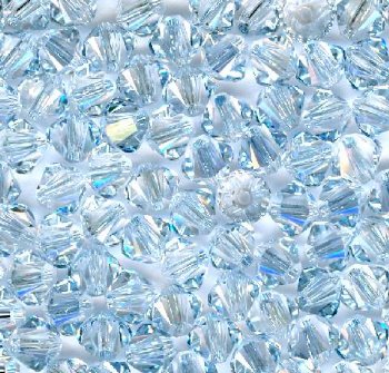 25 4mm Blue Shade Crystal Swarovski Bicone Beads
