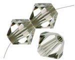 25 5mm Black Diamond Swarovski Bicone Beads