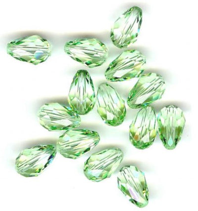 1 9x6mm Chrysolite Swarovski Teardrop