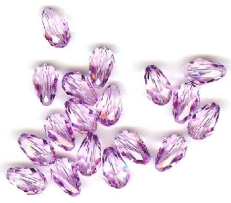 1 9x6mm Violet Swarovski Teardrop