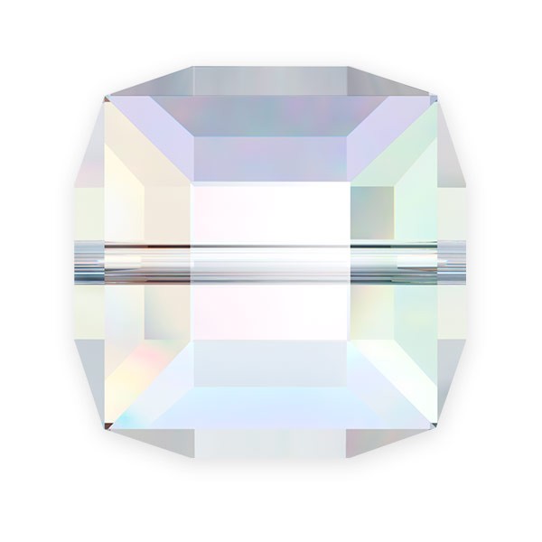 4, 4mm Swarovski Crystal AB Cube Beads