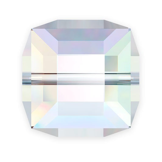 4, 4mm Swarovski Crystal AB Cube Beads