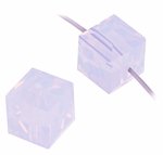2 Violet Opal 6mm Cube Swarovski