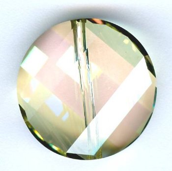 1 18mm Swarovski Crystal Luminous Green Twist Bead (5621)