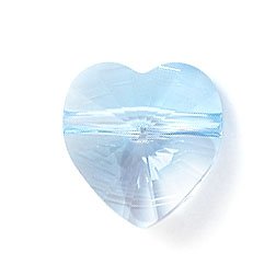 1 10mm Aqua Side Drilled Swarovski Heart