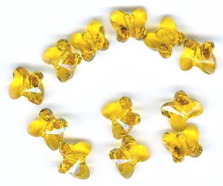1 8mm Sunflower Swarovski Butterfly Beads