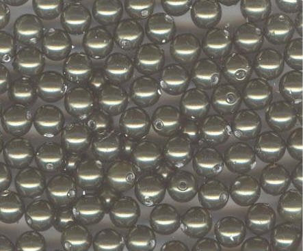 25 4mm Dark Green Swarovski Pearls