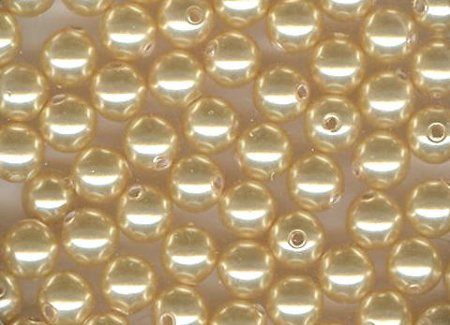 25 4mm Gold Swarovski Pearls