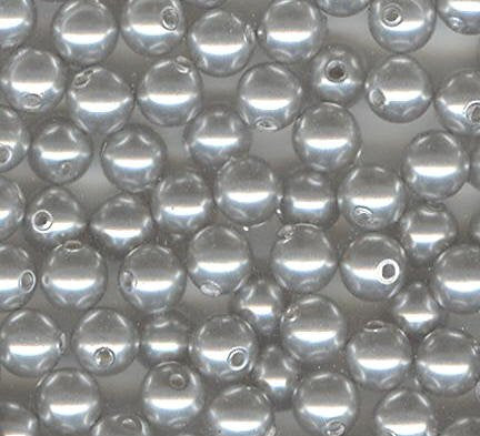 25 4mm Light Grey Swarovski Pearls