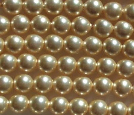 25 4mm Light Gold Swarovski Pearls