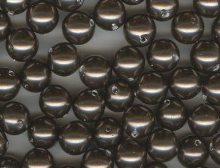 25 6mm Brown Swarovski Pearls