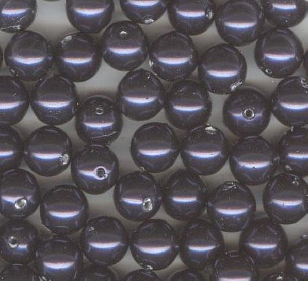 25 6mm Dark Purple Swarovski Pearls