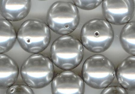 25 8mm Light Grey Swarovski Pearls