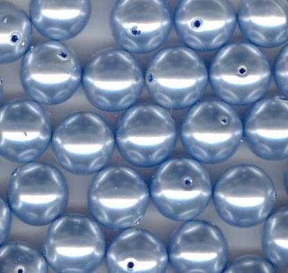 10 12mm Light Blue Swarovski Pearls