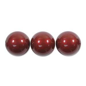 25 6mm Bordeaux Swarovski Pearls