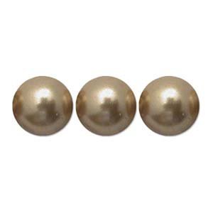 25 8mm Bright Gold Swarovski Pearls