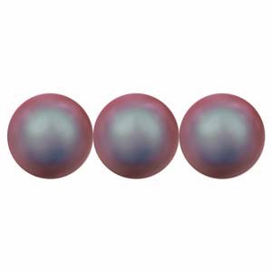 25, 4mm Iridescent Red Swarovski Pearls
