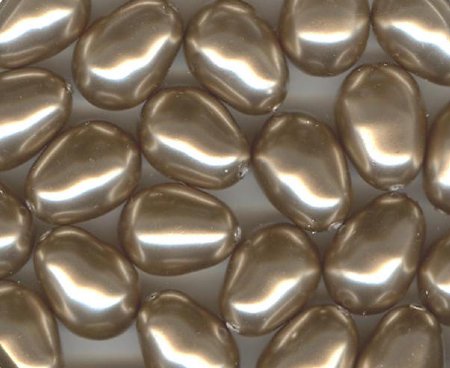 1 11x8mm Bronze Swarovski Pearl Drop