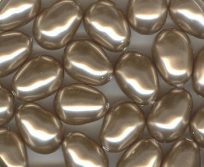 1 11x8mm Bronze Swarovski Pearl Drop