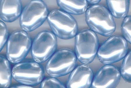 1 11x8mm Light Blue Swarovski Pearl Drop