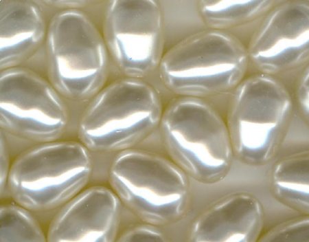 1 11x8mm Cream Swarovski Pearl Drop