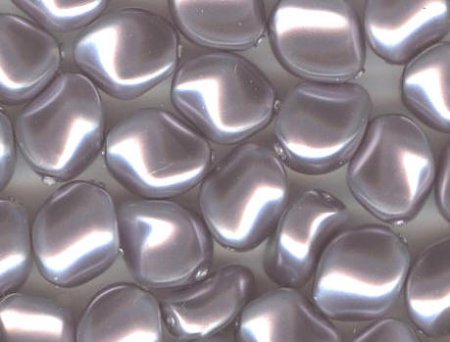 10 9x8mm Mauve Swarovski Twisted Pearl