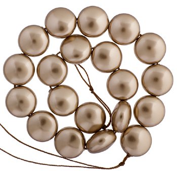 1 12mm Bronze Swarovski Coin Pearl Bead