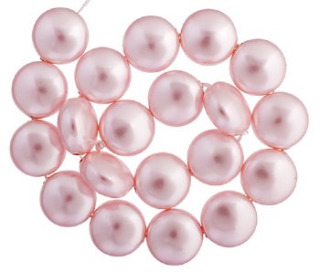 1 12mm Rosaline Swarovski Coin Pearl Bead