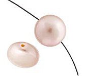 1, 14mm Creamrose Swarovski Coin Pearl Bead