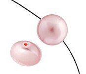1, 14mm Rosaline Swarovski Coin Pearl Bead