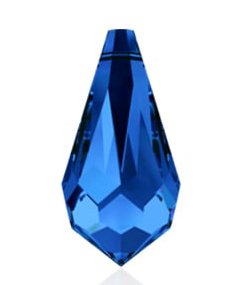 1 11x5.5mm Majestic Blue Swarovski Round Drop Pendant
