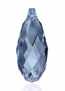 1 13x6.5mm Denim Blue Swarovski Briolette Drop