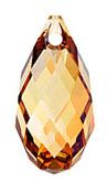 1 17x8.5mm Crystal Copper Swarovski Briolette Drop