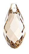 1 13x6.5mm Crystal Golden Shadow Swarovski Briolette Drop