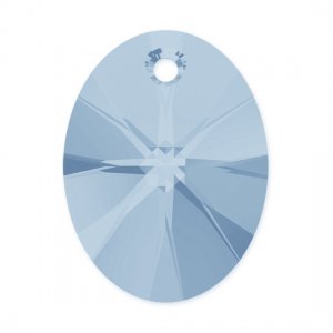 1 12mm Blue Shade Swarovski Xilion Oval Pendant